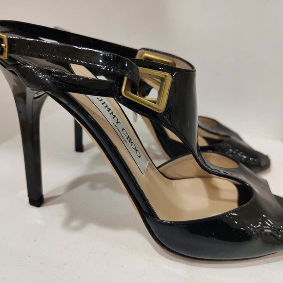JIMMY CHOO PATENT LEATHER SANDALS - Picture 2 of 10